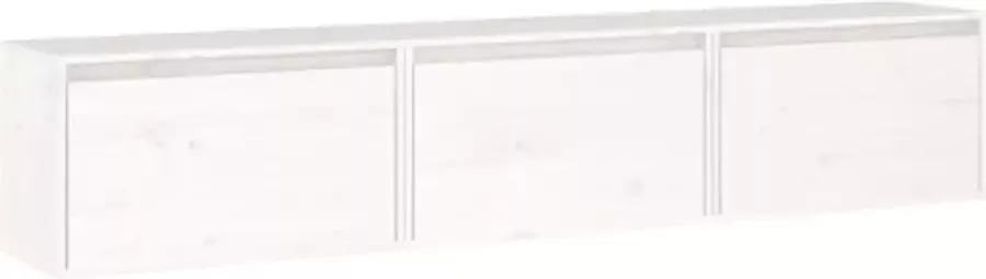 VidaXL -Tv-meubelen-3-st-massief-grenenhout-wit - Foto 5