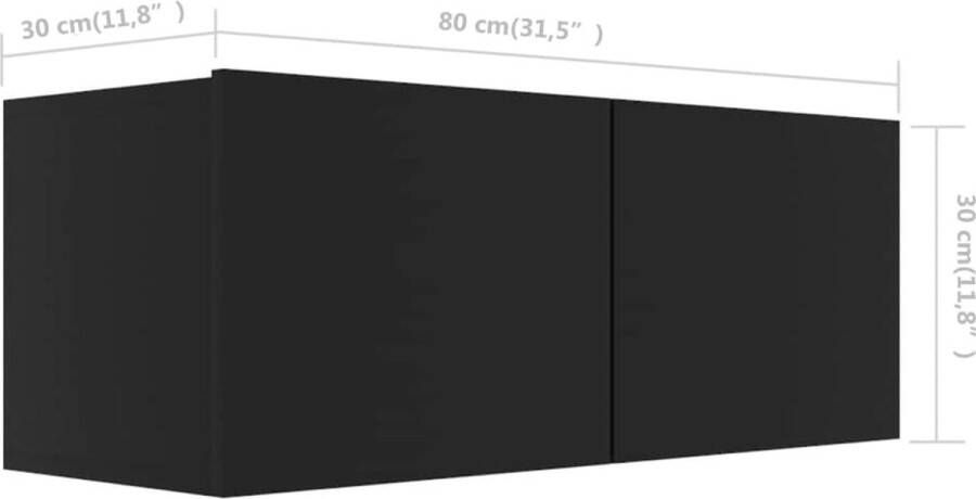 VidaXL Tv-meubelen 3 st bewerkt hout zwart - Foto 2