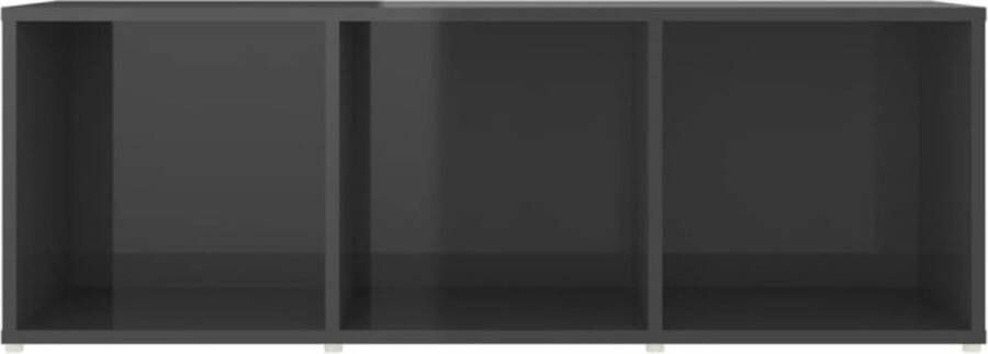 VidaXL -Tv-meubelen-4-st-107x35x37-cm-spaanplaat-hoogglans-grijs - Foto 3