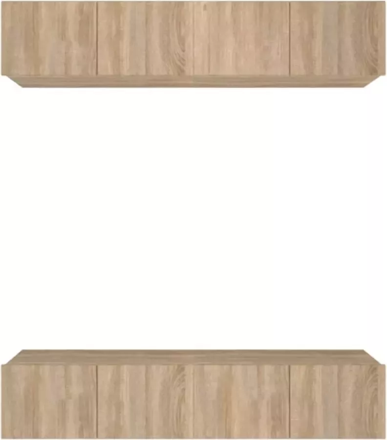 VidaXL -Tv-meubelen-4-st-80x30x30-cm-bewerkt-hout-sonoma-eikenkleurig - Foto 2