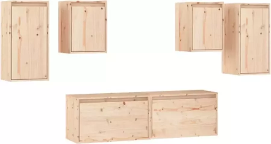 VidaXL -Tv-meubelen-6-st-massief-grenenhout - Foto 2