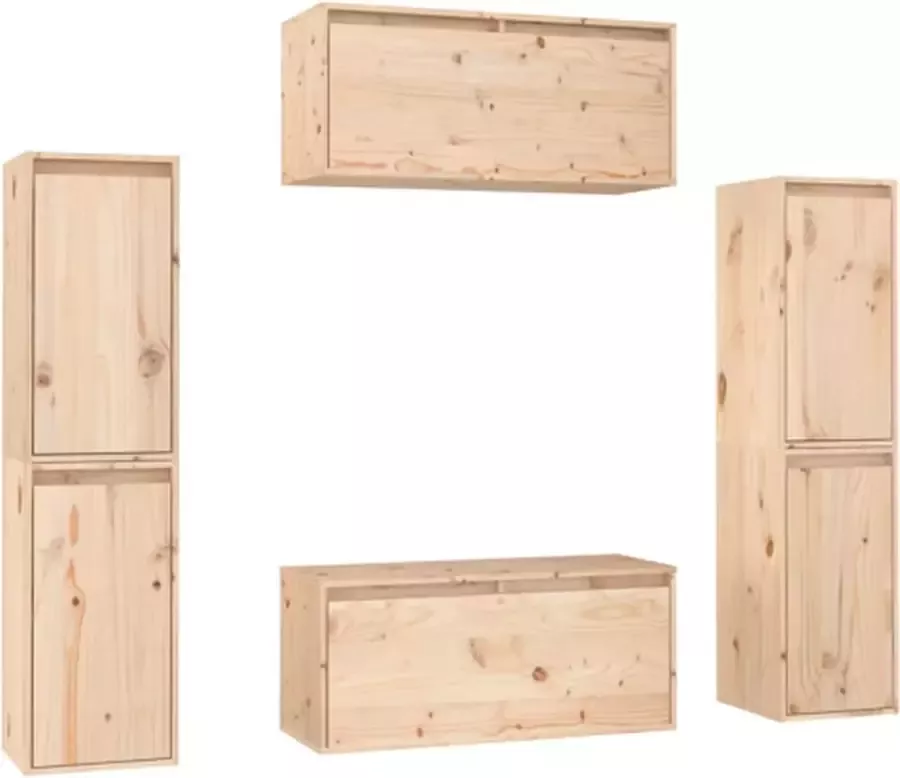 VidaXL -Tv-meubelen-6-st-massief-grenenhout - Foto 2