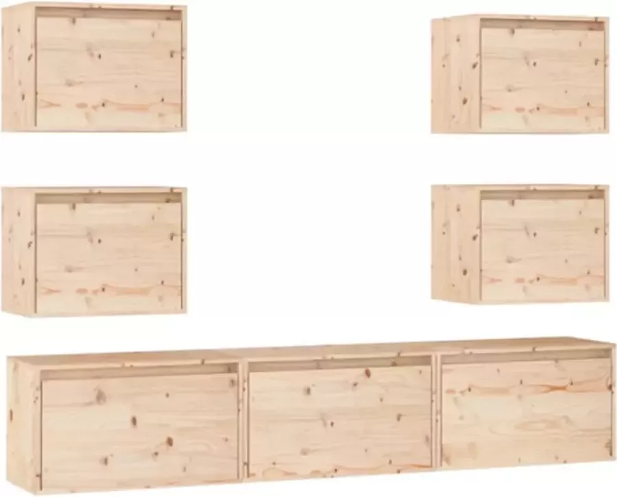 VidaXL -Tv-meubelen-7-st-massief-grenenhout - Foto 2