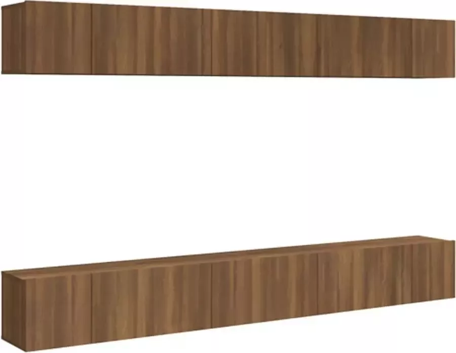 VidaXL Tv-meubelen 8 st 60x30x30 cm bewerkt hout bruineikenkleurig - Foto 3