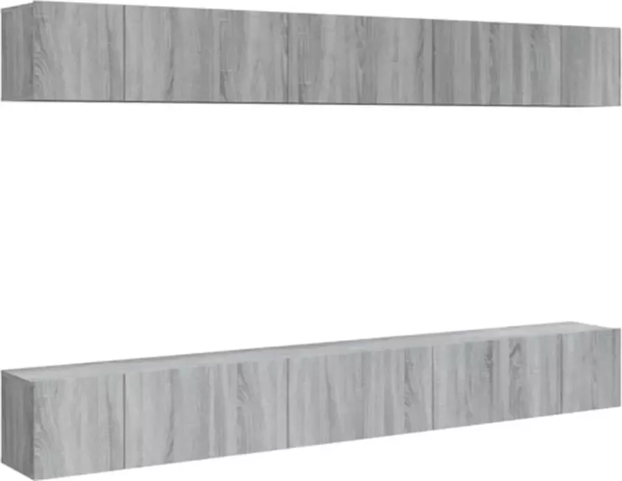 VidaXL -Tv-meubelen-8-st-60x30x30-cm-bewerkt-hout-grijs-sonoma-eiken - Foto 2