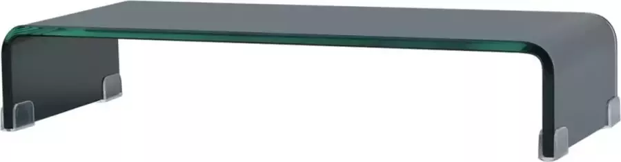 VidaXL -TV-meubel monitorverhoger-zwart-60x25x11-cm-glas - Foto 3