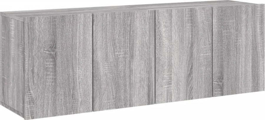 VidaXL -Tv-meubels-2-st-wandgemonteerd-60x30x41-cm-grijs-sonoma-eiken - Foto 4