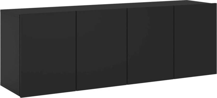 VidaXL -Tv-meubels-2-st-wandgemonteerd-60x30x41-cm-zwart - Foto 4
