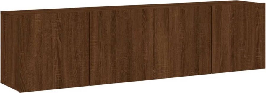 VidaXL -Tv-meubels-2-st-wandgemonteerd-80x30x41-cm-bruineikenkleurig - Foto 4