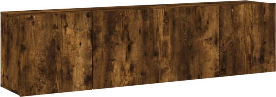 VidaXL -Tv-meubels-2-st-wandgemonteerd-80x30x41-cm-gerookt-eikenkleurig - Foto 4