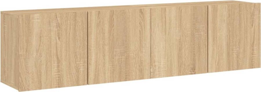 VidaXL -Tv-meubels-2-st-wandgemonteerd-80x30x41-cm-sonoma-eikenkleurig - Foto 4