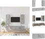 VidaXL TV-meubelset Betongrijs 2x 40x34.5x100 cm + 2x 100x34.5x40 cm Kast - Thumbnail 2