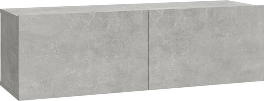 VidaXL TV-meubelset betongrijs 2x 80 x 30 x 30 cm 1x 100 x 30 x 30 cm 2x 30.5 x 30 x 30 cm Kast - Foto 2