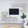 VidaXL TV-meubelset Betongrijs 30.5 x 30 x 30 cm (S) 60 x 30 x 30 cm (M) 80 x 30 x 30 cm (L) Bewerkt hout Kast - Thumbnail 1