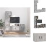 VidaXL TV-meubelset betongrijs 4-delig 57x34.5x40 cm 100x34.5x40 cm 2x 40x34.5x60 cm 40x34.5x80 cm Kast - Thumbnail 2