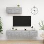 VidaXL Tv-meubelset Betongrijs 80 x 30 x 30 cm Montage vereist Kast - Thumbnail 1