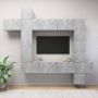 VidaXL TV-meubelset Betongrijs Spaanplaat Wandmontage 30.5 x 30 x 30 cm (B x D x H) 100 x 30 x 30 cm (B x D x H) 30.5 x 30 x 90 cm (B x D x H) 30.5 x 30 x 60 cm (B x D x H) Kast - Thumbnail 2