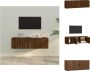 VidaXL TV-meubelset Bruineiken 100 x 34.5 x 40 cm Trendy design Kast - Thumbnail 1