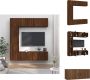 VidaXL TV Meubelset Bruineiken 2x100x34.5x40cm 2x40x34.5x80cm 3x40x34.5x40cm Kast - Thumbnail 2