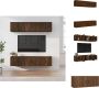 VidaXL Tv-meubelset bruineiken 2x100x34.5x40cm 4x40x34.5x40cm Kast - Thumbnail 2