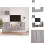 VidaXL TV-meubelset Classic Grey Sonoma Eiken 2x57x34.5x40cm 2x40x34.5x80cm 1x40x34.5x40cm Kast - Thumbnail 2