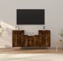 VidaXL TV-meubelset Gerookt eiken 1x tv-meubel- 57x34.5x40cm 2x tv-meubel- 40x34.5x60cm Kast - Thumbnail 1