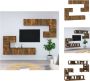 VidaXL Tv-meubelset Gerookt eiken 30.5 x 30 x 30 cm 60 x 30 x 30 cm 80 x 30 x 30 cm incl 2x tv-meubel (S) 2x tv-meubel (M) 4x tv-meubel (L) Kast - Thumbnail 2