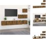 VidaXL TV-meubelset Gerookt eiken 30.5 x 30 x 30 cm (S) 80 x 30 x 30 cm (L) 4 x tv-meubel (S) 2 x tv-meubel (L) Kast - Thumbnail 2