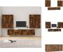 VidaXL Tv-meubelset Gerookt eiken 6 stuks 100 x 34.5 x 40 cm (B x D x H) Kast - Thumbnail 2