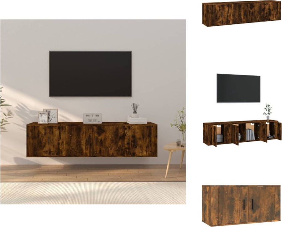 vidaXL Tv-meubelset Gerookt Eiken 80 x 34.5 x 40 cm Klassiek design Kast