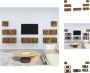 VidaXL TV-meubelset Gerookt eiken 80x30x30cm 100x30x30cm 30.5x30x30cm Kast - Thumbnail 2