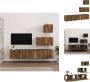 VidaXL Tv-meubelset Gerookt eiken Boven- 30.5 x 30 x 30 cm Midden- 60 x 30 x 30 cm Onder- 80 x 30 x 30 cm Kast - Thumbnail 1