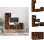 VidaXL TV-meubelset Gerookt Eiken Classic s Wandgemonteerd 100x34.5x40 cm Kast - Thumbnail 2