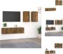 VidaXL TV-meubelset Gerookt eiken Wandgemonteerd 2 deuren- 60 x 30 x 30 cm 1 deur- 30.5 x 30 x 60 cm Kast - Thumbnail 2