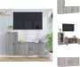 VidaXL TV-meubelset grijs sonoma eiken 100 x 34.5 x 40 cm en 40 x 34.5 x 80 cm Kast - Thumbnail 2