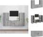 VidaXL TV-meubelset grijs sonoma eiken 2x 40x34.5x100 cm 1x 80x34.5x40 cm Kast - Thumbnail 2