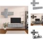 VidaXL TV-meubelset Grijs Sonoma Eiken 4x30x30cm + 1x60x30x30cm + 2x80x30x30cm Trendy en praktisch Kast - Thumbnail 1