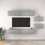 VidaXL TV Meubelset Hangend Spaanplaat 60 x 30 x 30 cm Betongrijs Kast - Thumbnail 1