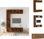 VidaXL Tv-meubelset Klassiek Gerookt Eiken 2x 40x34.5x100cm 2x 100x34.5x40cm 3x 40x34.5x40cm Kast - Thumbnail 2