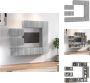 VidaXL TV-meubelset Klassiek Tv-meubel 60x30x30 cm Kenen- Wandgemonteerd stevig materiaal Kleur- Grijs sonoma eiken Kast - Thumbnail 1