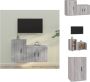 VidaXL TV-meubelset Klassiek Wandgemonteerd Grijs Sonoma Eiken 57 x 34.5 x 40 cm 40 x 34.5 x 60 cm Hoogwaardig Materiaal Kast - Thumbnail 2