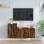 VidaXL TV-meubelset Klassieke televisiekastenset Gerookt eiken 80 x 34.5 x 40 cm 40 x 34.5 x 60 cm Kast - Thumbnail 1