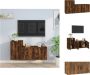 VidaXL TV-meubelset Klassieke televisiekastenset Gerookt eiken 80 x 34.5 x 40 cm 40 x 34.5 x 60 cm Kast - Thumbnail 2