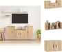 VidaXL TV-meubelset Sonoma Eiken 1x 57x34.5x40cm 2x 40x34.5x60cm Kast - Thumbnail 2