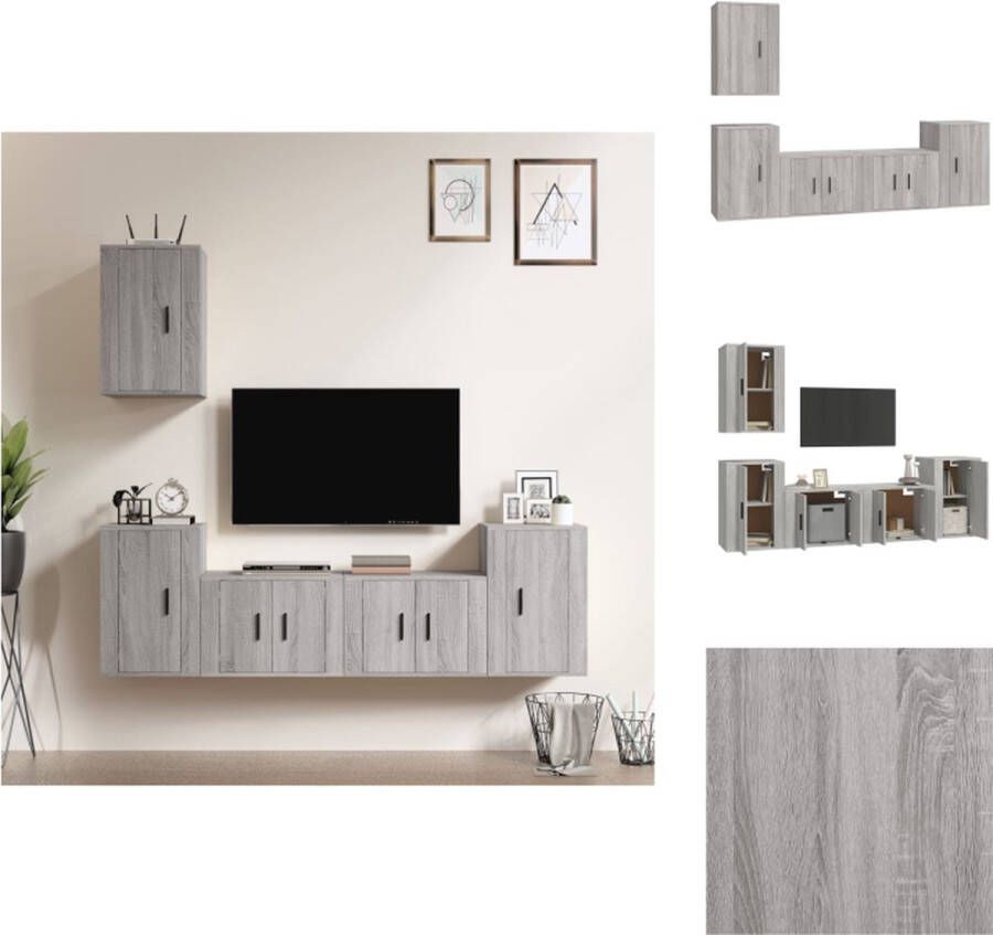 vidaXL TV-meubelset Sonoma Eiken 2x 57x34.5x40 cm 3x 40x34.5x60 cm Kast