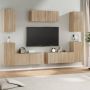 VidaXL TV Meubelset Sonoma Eiken 3x 80x30x30cm 4x 30.5x30x60cm Kast - Thumbnail 1