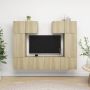 VidaXL TV-meubelset Sonoma eiken 60x30x30 cm 30.5x30x60 cm 80x30x30 cm Kast - Thumbnail 1