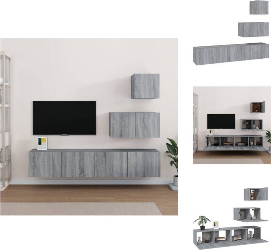 vidaXL TV Meubelset Sonoma Eiken Set van 3 30.5x30x30cm 60x30x30cm 80x30x30cm Kast