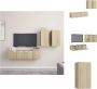 VidaXL Tv-meubelset Sonoma Eiken Wandbevestiging Inclusief 4 meubels Afmetingen- 30.5 x 30 x 60 cm 60 x 30 x 30 cm Kast - Thumbnail 2