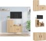 VidaXL TV-meubelset Sonoma Eiken Wandgemonteerd 57x34.5x40 cm 40x34.5x80 cm Hoogwaardig hout Kast - Thumbnail 2